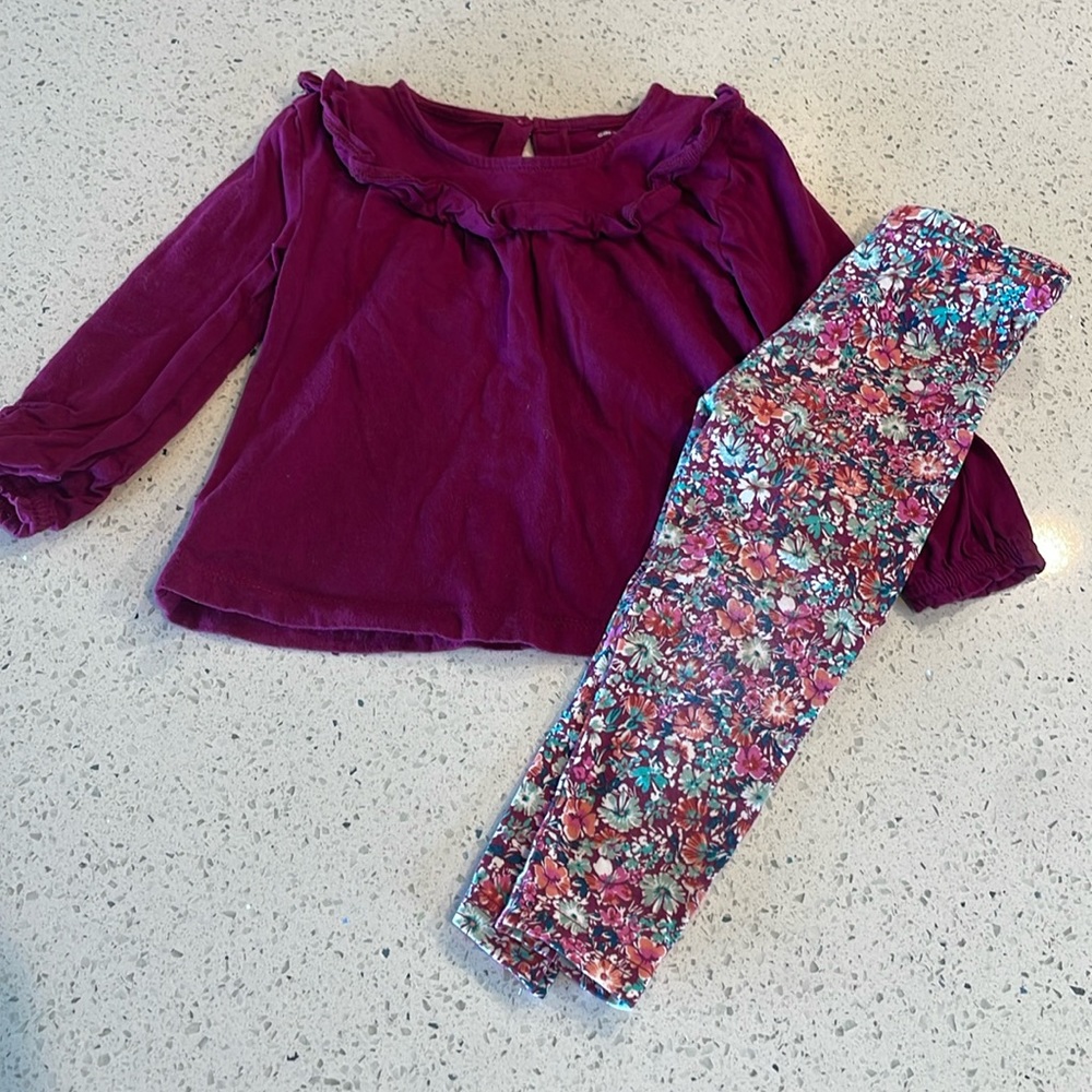 Carters 24 month long sleeve shirt with matching pants